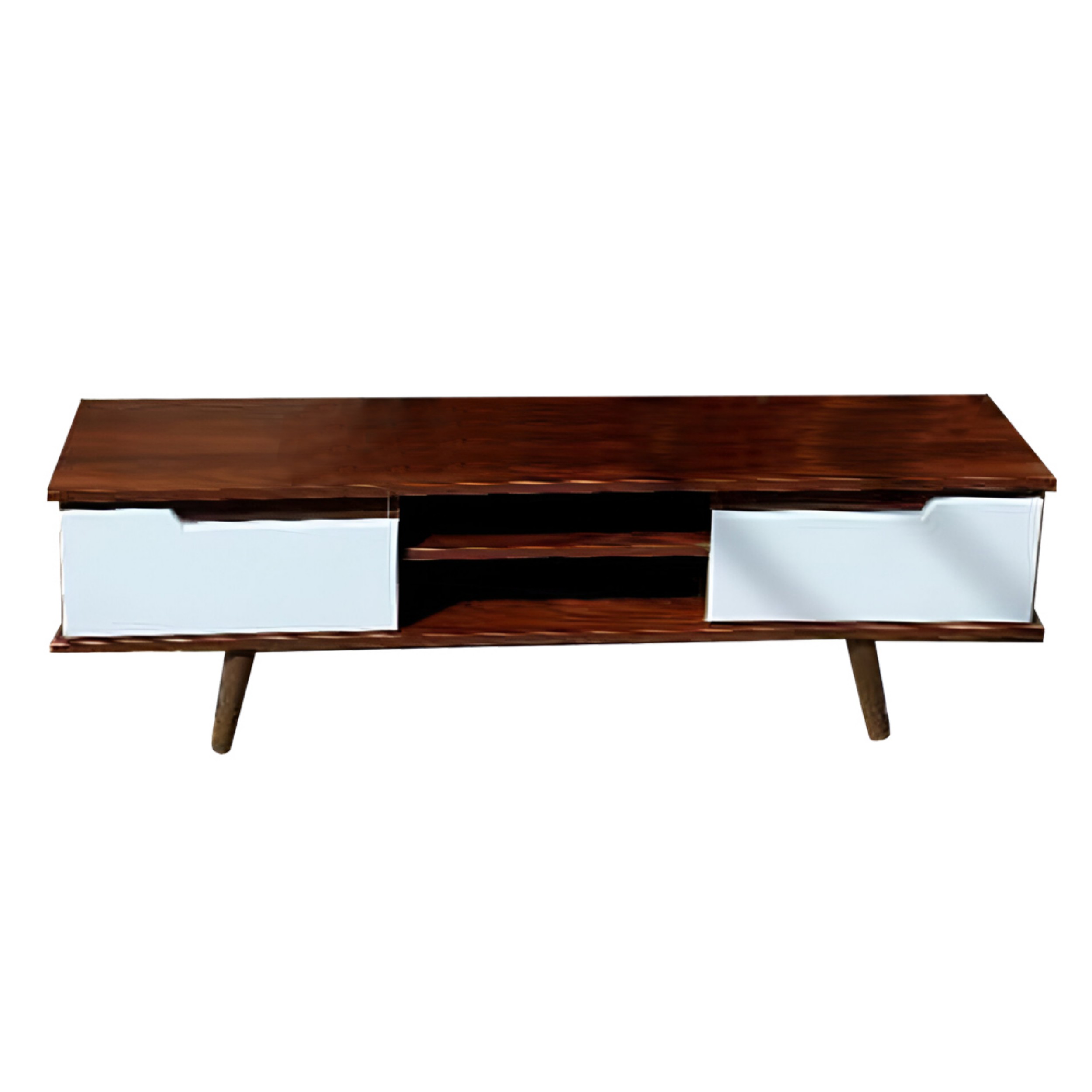  میز تلویزیون مدل کلاسیک جنس بدنه ملامینه و نما  ام دی اف ابعاد 140×33×45درها دارای لولای آرام بند  دارای رنگبندی مناسب تلویزیون های تا  55 اینچ‌