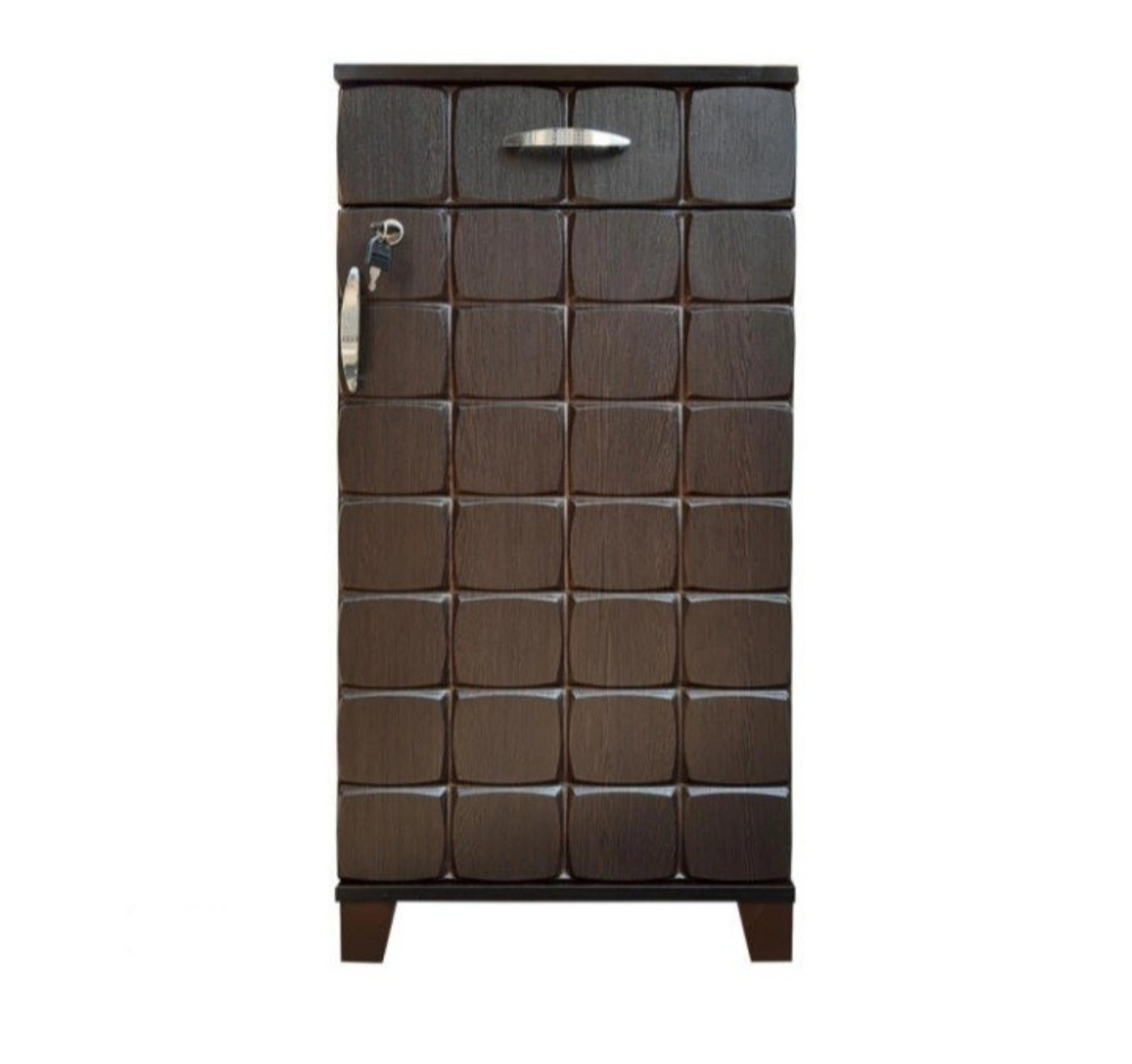  جاکفشی تک درب مدل لاله جنس بدنه ملامینه شرکتی نما mdf شرکتی ابعاد 45×32×95یک درب و یک کشو و پنج طبقه پایه ها پلاستیک فشرده دارای رنگبندی 