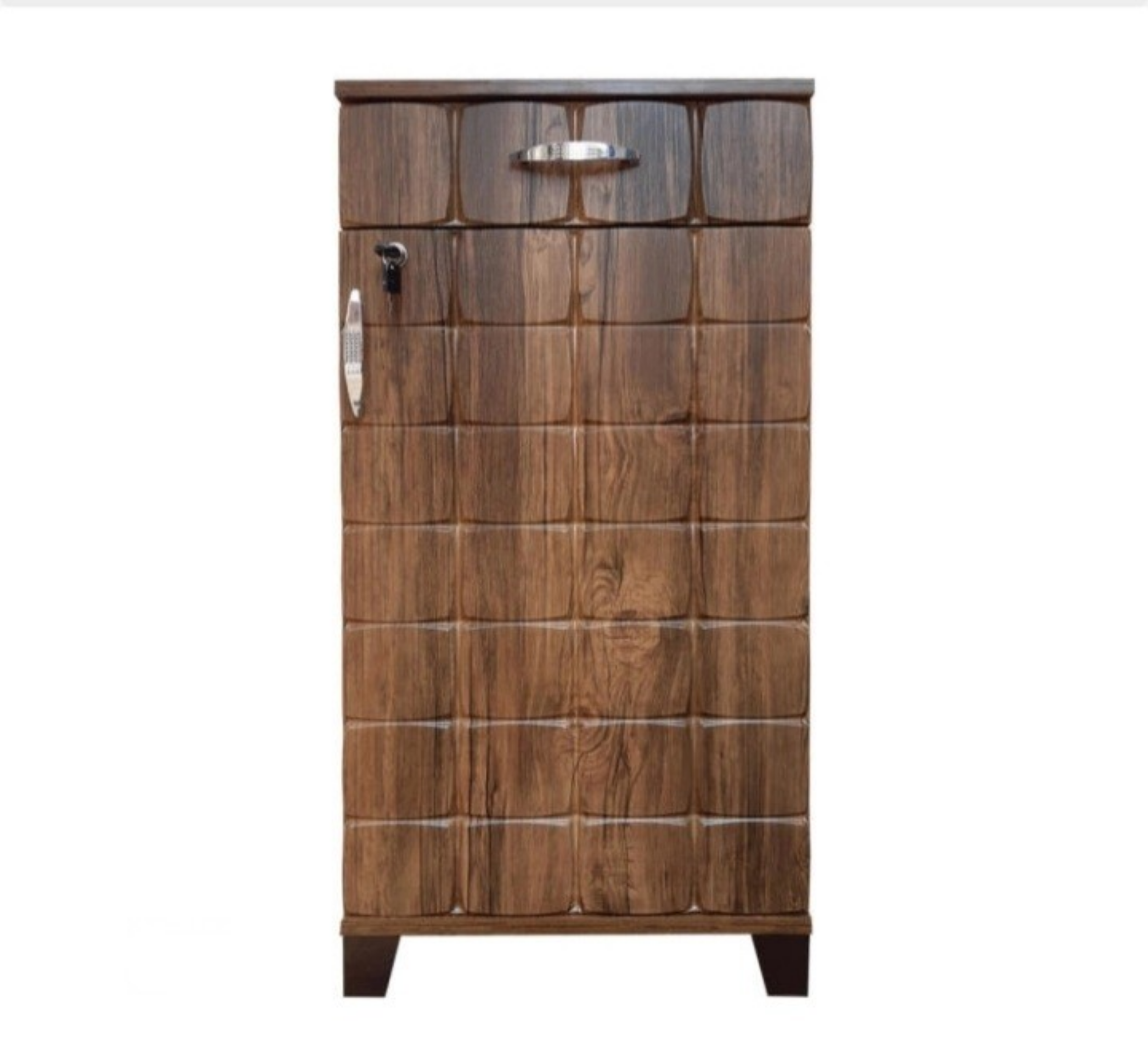  جاکفشی تک درب مدل لاله جنس بدنه ملامینه شرکتی نما mdf شرکتی ابعاد 45×32×95یک درب و یک کشو و پنج طبقه پایه ها پلاستیک فشرده دارای رنگبندی 