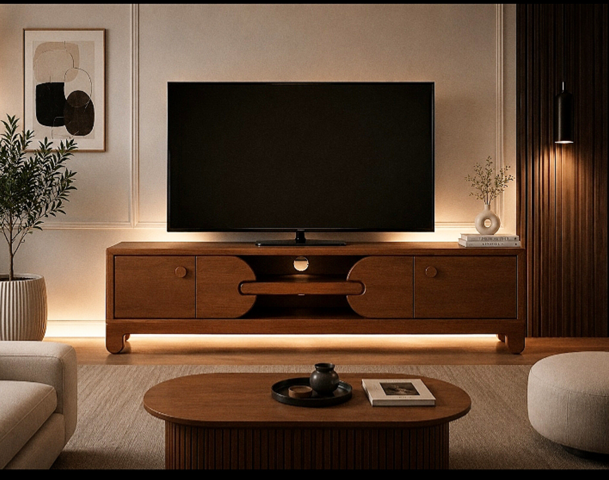  ست میز تلویزیون و کنسول مدل رادوجنس mdf ابعاد میز تلویزیون 160×43×33ابعاد کنسول 140×80×37میز تلویزیون شیک و دورنگمناسب تلویزیون تا 64 اینچکنسول دو درب به همراه آینه مستطیل