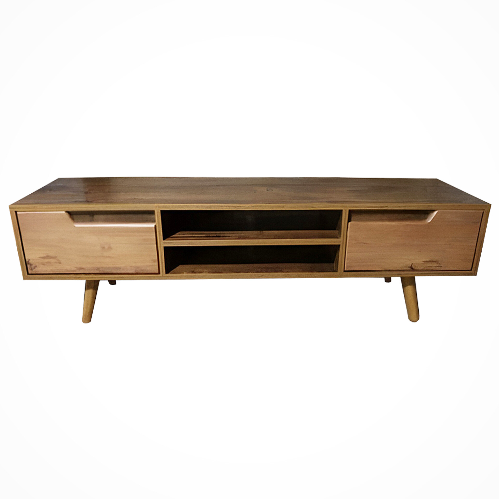  میز تلویزیون مدل کلاسیک جنس بدنه ملامینه و نما  ام دی اف ابعاد 140×33×45درها دارای لولای آرام بند  دارای رنگبندی مناسب تلویزیون های تا  55 اینچ‌