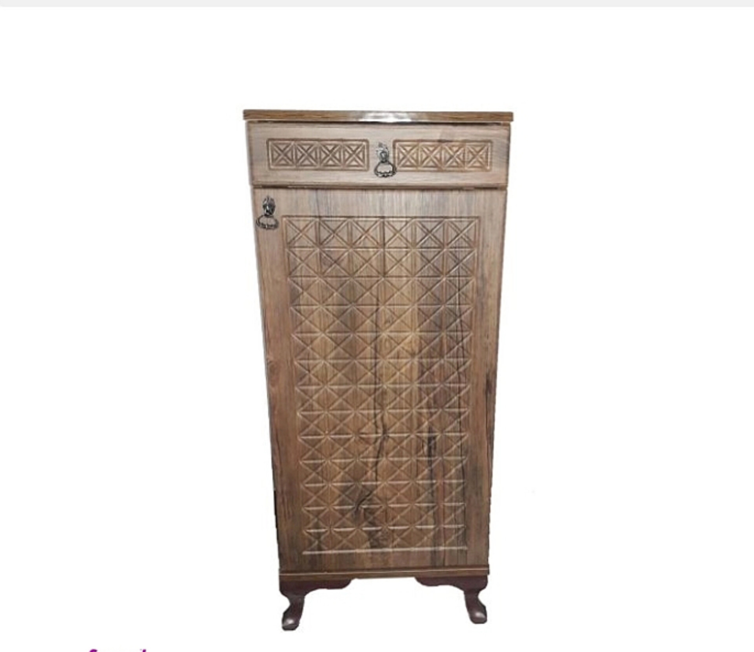   جاکفشی تک درب اقاقیا تک درب و تک کشو ۵ طبقه ابعاد 45×32×95جنس بدنه ملامینه شرکتی و نما mdf وکیوم لولای آرام بند برای درب ها دارای رنگبندی پایه پلاسیتیک فشرده