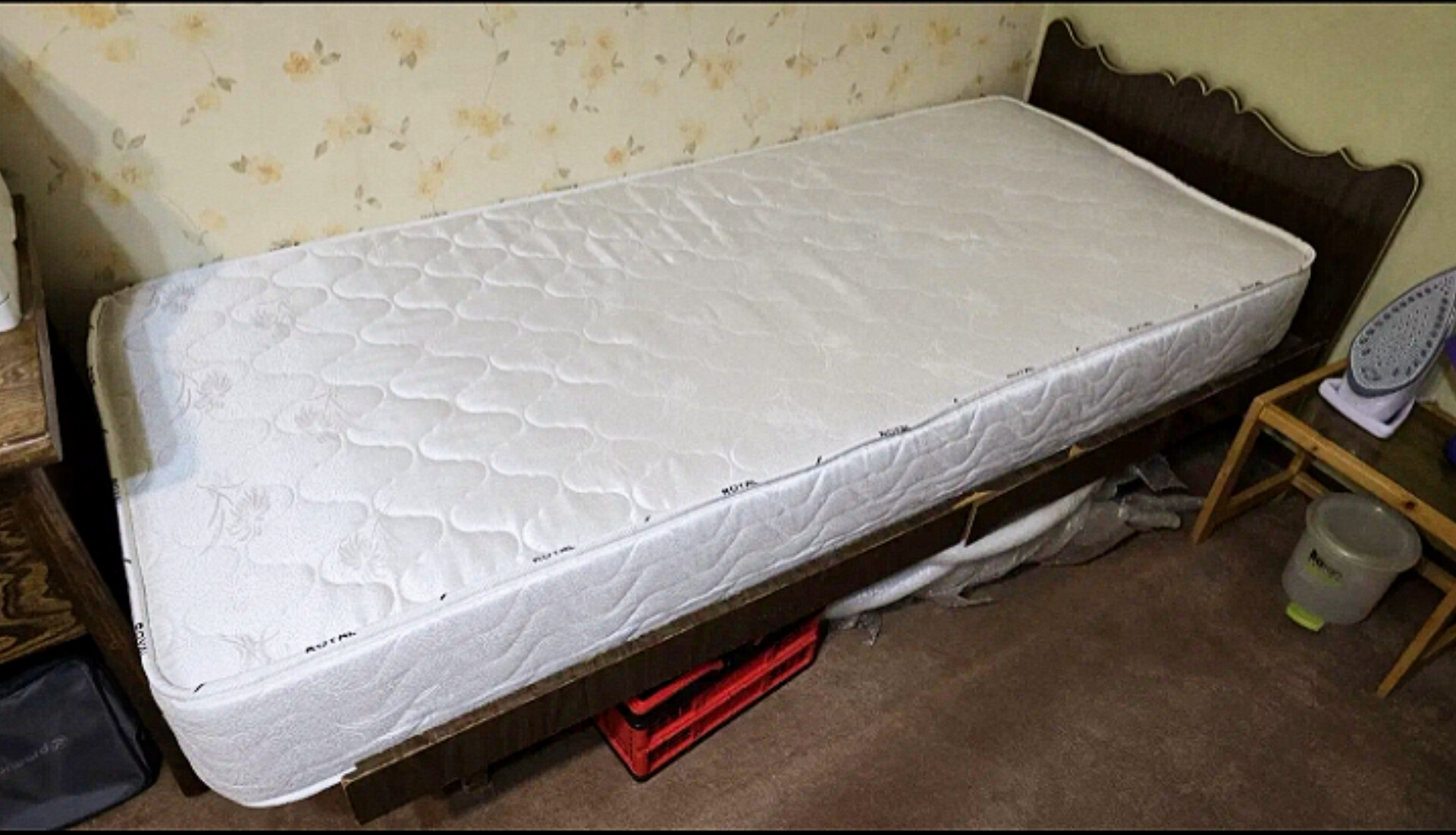   تشک تکنفره طبی فنری سایز 200×120×303سال ضمانت رویه آنتی باکتریال و ضد عرق پد دار کف اسفنج متراکم 