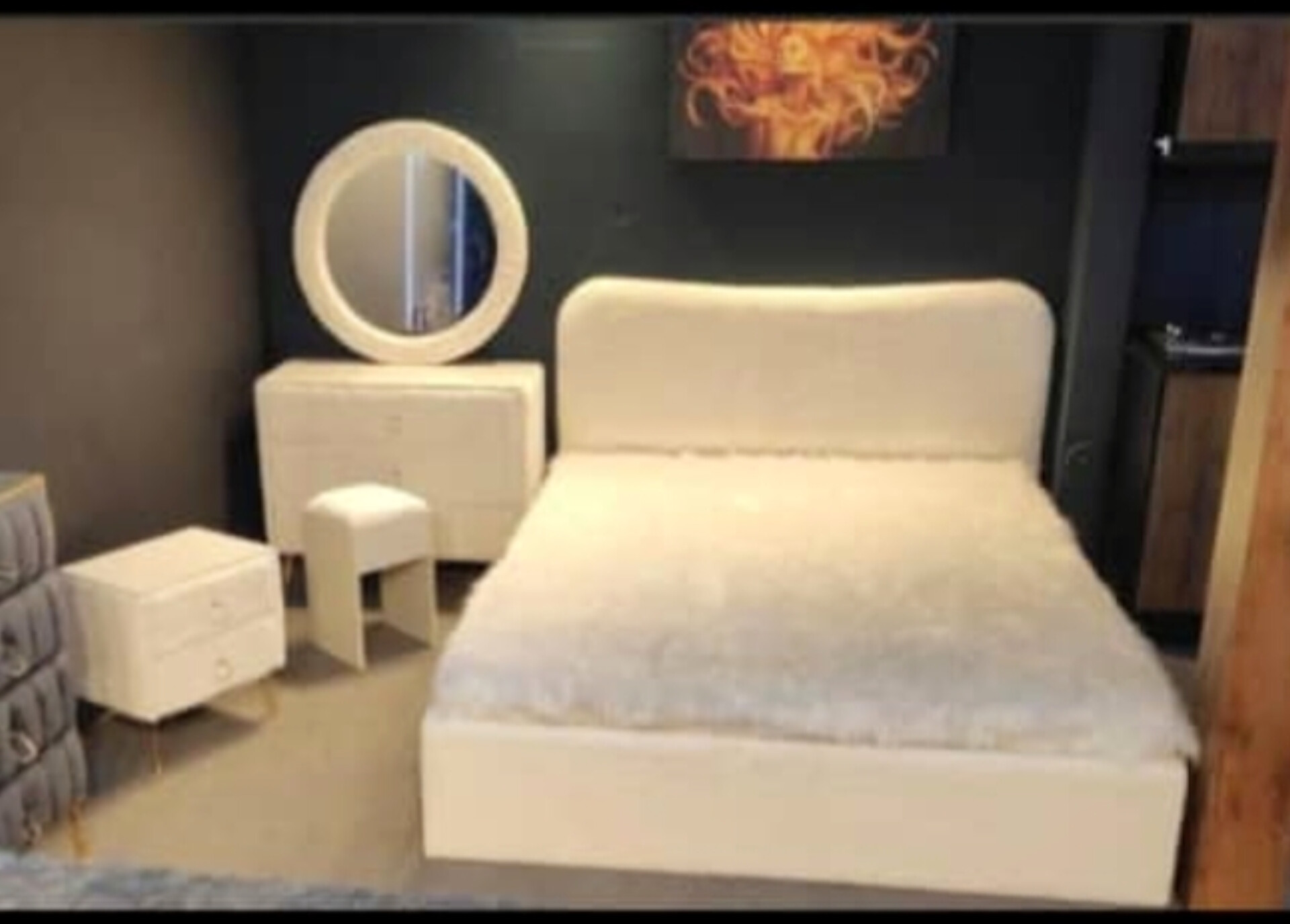  تخت دونفره مدل تدی جنس mdf ابعاد 200×160×115تمام پارچه پارچه ورندا زیرکار اسفنج دارای دوکفی تخت دارای رنگبندی 