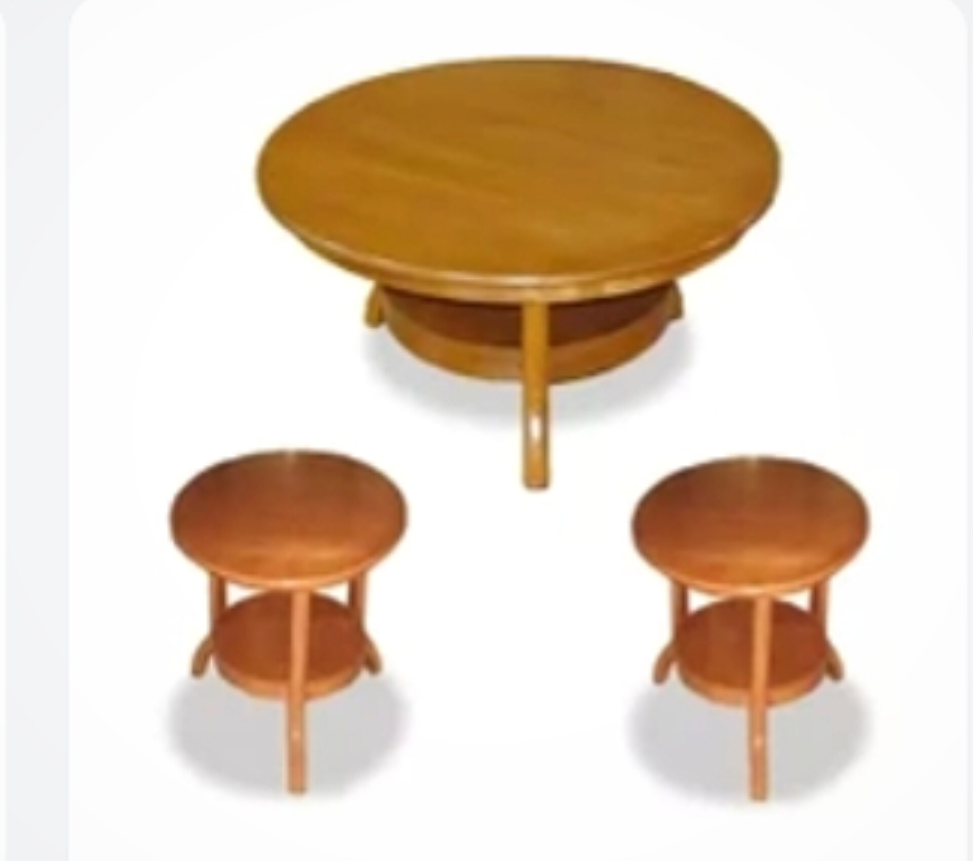  میز جلومبلی و عسلی لهستانی 3تکه جنس چوبی ابعاد 80×80×4540×40×50دو طبقه بسیار شیک‌دارای رنگبندی 