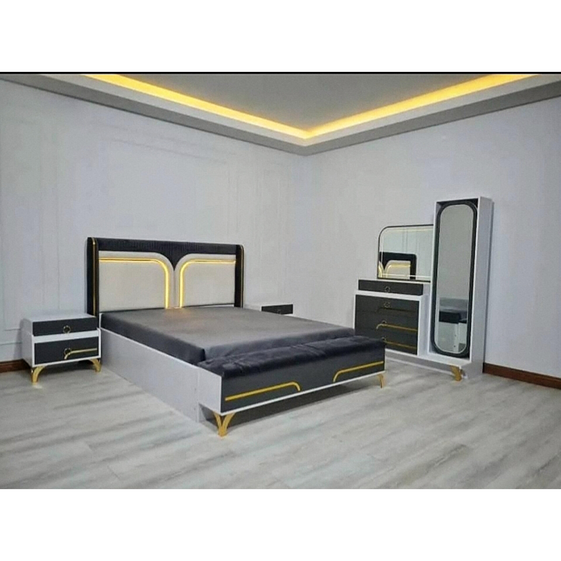  تخت خواب دو نفره مدل،پرشینسایز 200×160×115دارای دو کفی تخت چوبیروکش پارچه و زیرکار اسفنج دارای رنگبندی پارچه امکان تولید در یک،رنگ و دورنگ 
