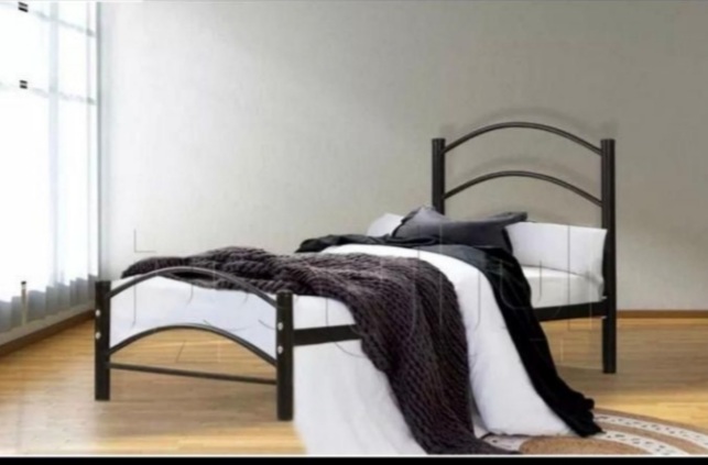  تختخواب یکنفره مدل یکتا سایز 90جنس فلزی پروفیل با رنگ کوره ای ابعاد 200×90×110پایه دار اتصالات پیچی با کفی mdf تحمل وزن تا 120 کیلوگرم 