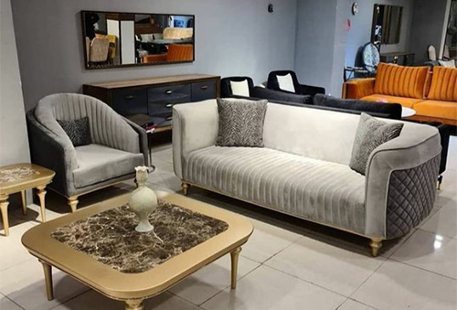  مبل راحتی مدل چستر صدفی