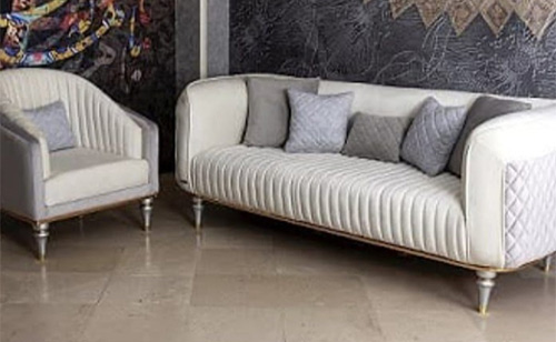  مبل راحتی مدل چستر صدفی