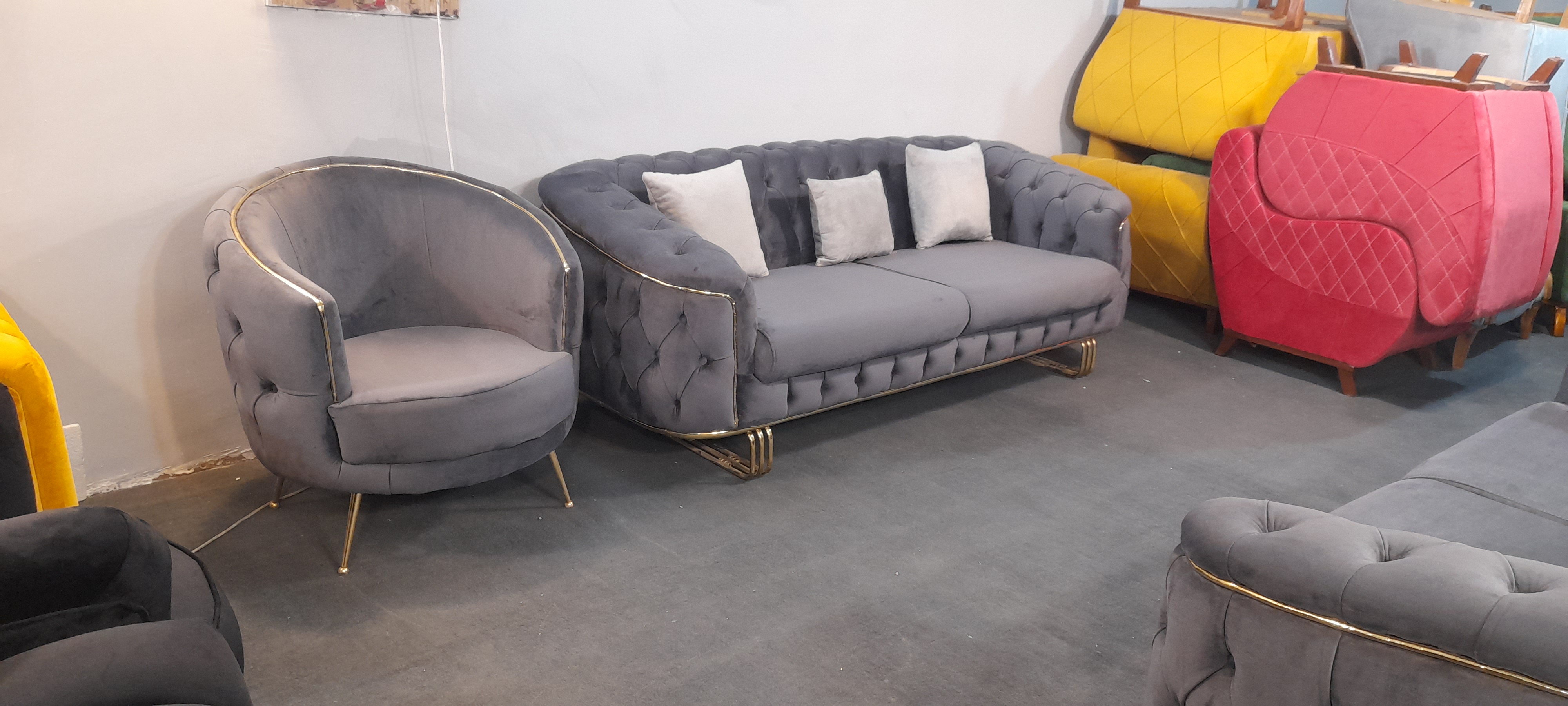 مبل راحتی 8 نفره چستر لاوین آماده تحویل