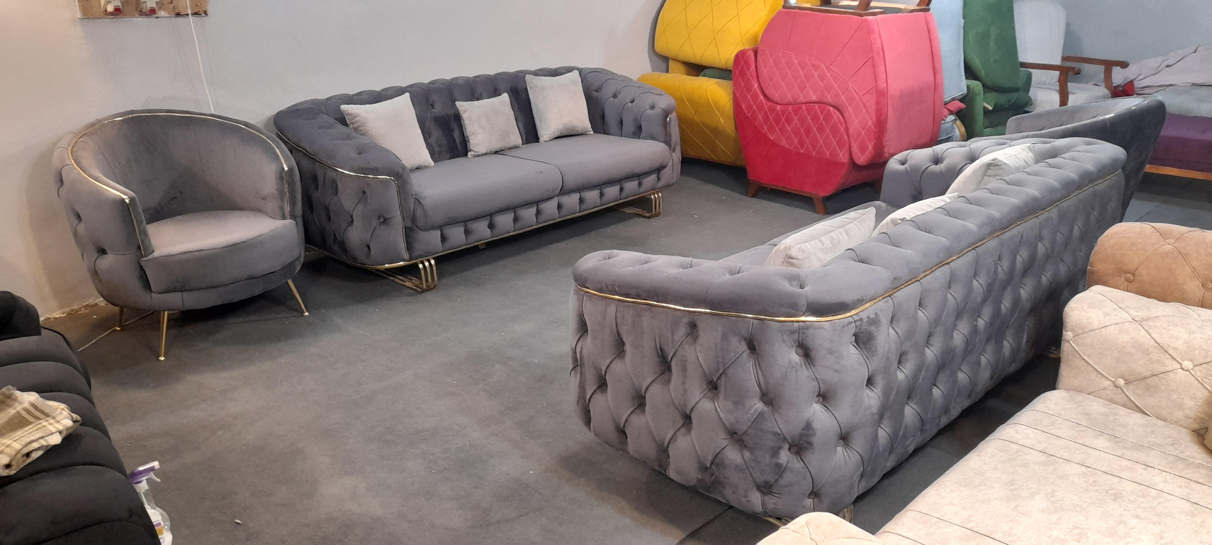 مبل راحتی 8 نفره چستر لاوین آماده تحویل