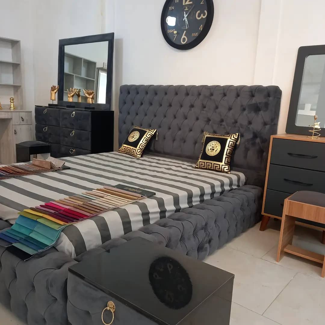 سرویس خواب دونفره مدل چستر - نوک مدادی
