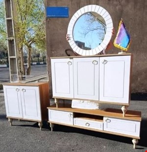 ست میز تلویزیون میز کنسول جاکفشی مدل لارا (4 عددی)