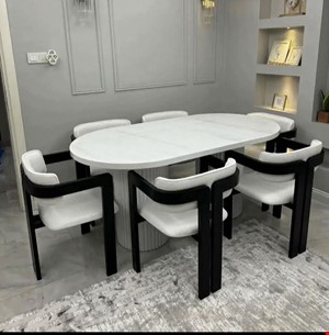 میز و صندلی ناهارخوری مدل اچ‌ (6نفره)