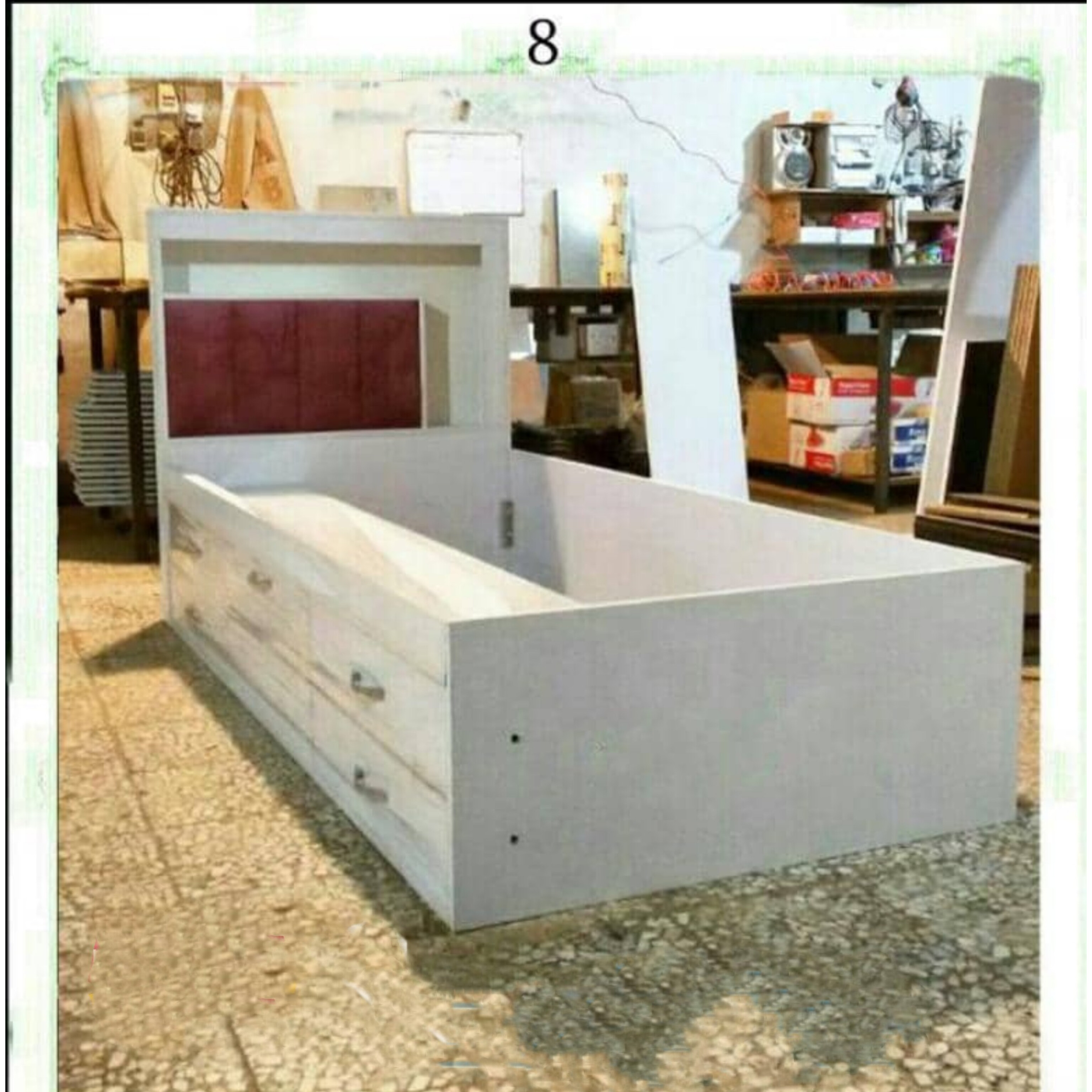 تخت خواب یکنفره مدل یاقوت سایز 200×90-سفید 